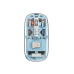 T5 Transparent Wireless USB + Bluetooth Rechargeable Mouse